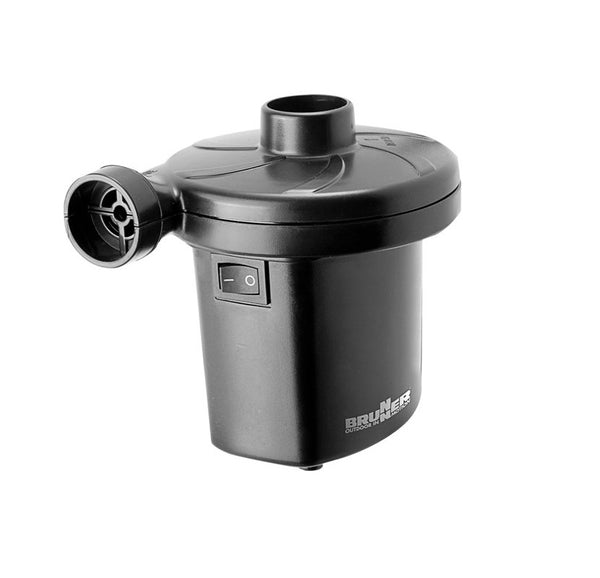 Pompa elettrica ricaricabile Brunner Tempest con interruttore di accensione per gonfiabili.