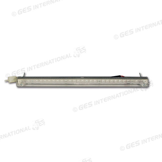 Terzo stop Zadi a 28 LED con lente trasparente, cavo e fissaggio a vite.