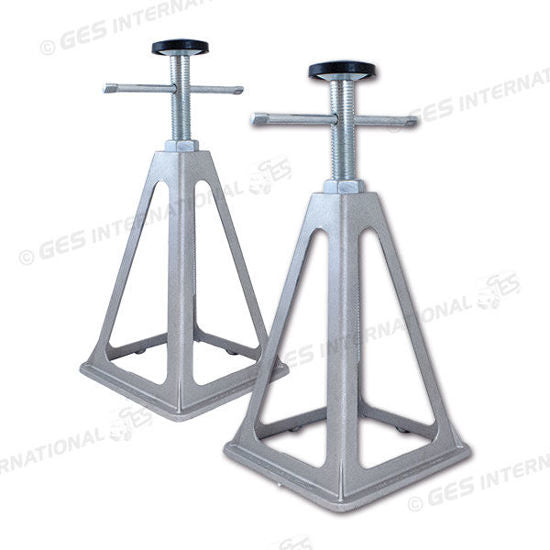 Set di due martinetti regolabili in alluminio Alu Jacks Raptor per camper e caravan.