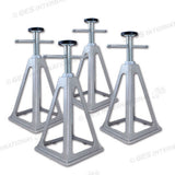 Set di quattro martinetti regolabili in alluminio Alu Jacks Raptor per camper e caravan.