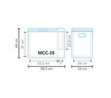 Mestic MCC-35 - AC/DC Compressor Cooler 35L with LCD Display