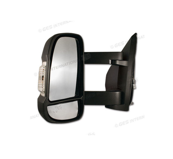 Specchietto retrovisore sinistro completo per Fiat Ducato X250/290, braccio 20 cm