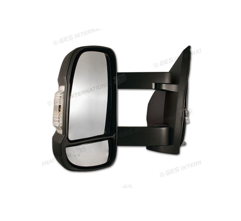 Specchietto retrovisore sinistro completo per Fiat Ducato X250/290, braccio 20 cm