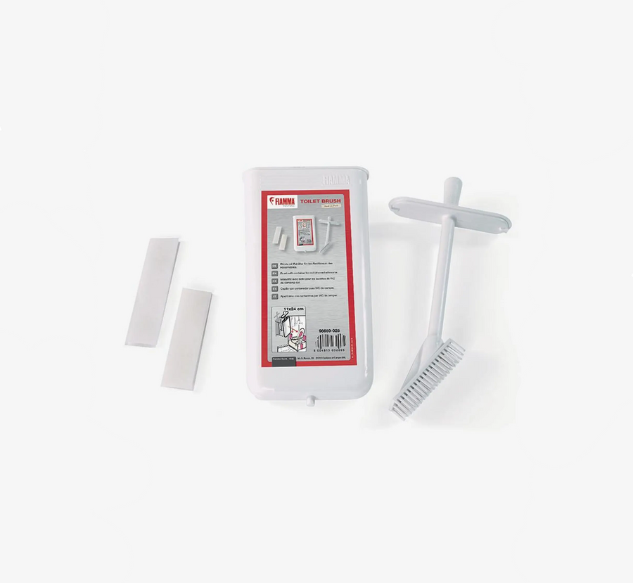 Scovolino Fiamma Toilet Brush bianco con contenitore per WC chimico camper